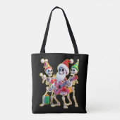 **Skeleton 3D Christm Santa Party – Funnyas Skelet Tasche (Rückseite)