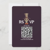 Skeleton Adult Halloween Costume Cocktail Party Einladung (Rückseite)