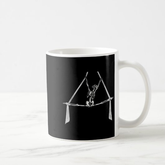 Skeleton Aerial Silks Dancing Acrobatics Halloween Kaffeetasse (Rechts)