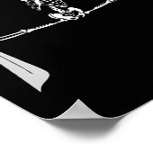 Skeleton Aerial Silks Dancing Acrobatics Halloween Poster (Ecke)