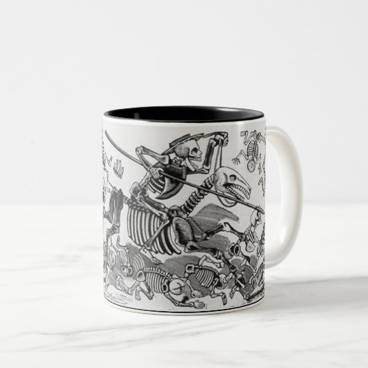 skeleton Angriffs-Tasse Zweifarbige Tasse (VorderseiteRechts)