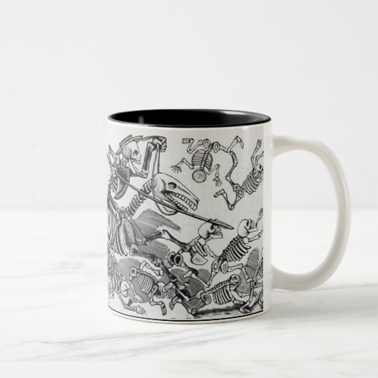 skeleton Angriffs-Tasse Zweifarbige Tasse (Rechts)
