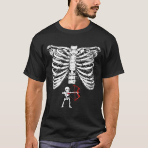 Skeleton Archery Pregnancy Halloween Bow Jagen T-Shirt