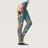 Skeleton Art Halloween Skull Ribcage Grateful Dead Leggings (Rechts)
