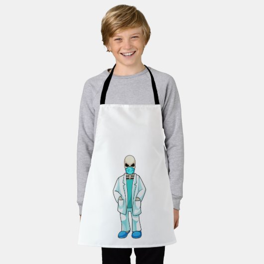 Skeleton as Doctor with Face mask Schürze (Getragen)