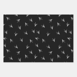 Skeleton ASL ILY Händlerpapier Geschenkpapier Set