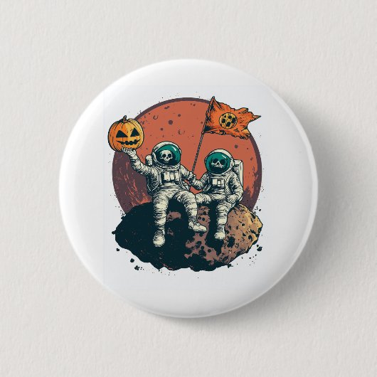 Skeleton Astronaut-Crew Button (Vorderseite)