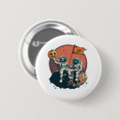 Skeleton Astronaut-Crew Button (Vorne & Hinten)