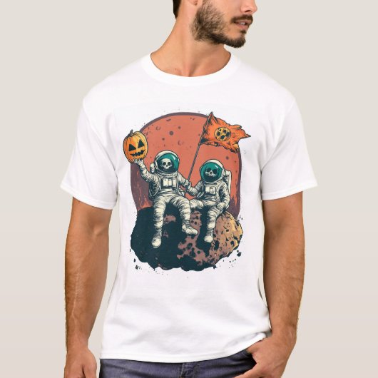 Skeleton Astronaut Crew T-Shirt (Vorderseite)