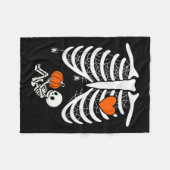 Skeleton Baby Pregnant Xray Rib Cage for Fall Hall Fleecedecke (Vorderseite (Horizontal))