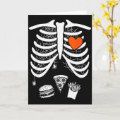 Skeleton Baby Pregnant Xray Rib Cage For Fall Hall Karte (Gelbe Blume)