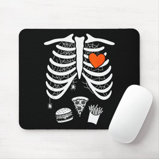 Skeleton Baby Pregnant Xray Rib Cage For Fall Hall Mousepad (Mit Mouse)