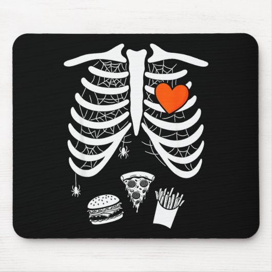 Skeleton Baby Pregnant Xray Rib Cage For Fall Hall Mousepad (Vorne)