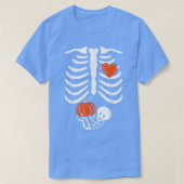 Skeleton Baby Pregnant Xray Rib Cage Halloween Cos T-Shirt (Design vorne)
