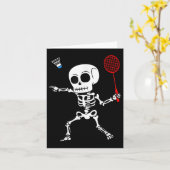 Skeleton Badminton Halloween Smash Shuttle Easy Co Karte (Gelbe Blume)