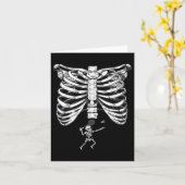 Skeleton Badminton Schwangerschaft Halloween Smash Karte (Gelbe Blume)