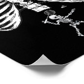 Skeleton Badminton Schwangerschaft Halloween Smash Poster (Ecke)