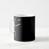 Skeleton Badminton Shirt Halloween Smash Shuttle Kaffeetasse (Vorderseite Links)