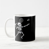 Skeleton Badminton Shirt Halloween Smash Shuttle Kaffeetasse (Links)
