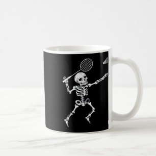 Skeleton Badminton Shirt Halloween Smash Shuttle Kaffeetasse
