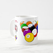 Skeleton Ball Schwimmbad Billard Originelle Kunst Kaffeetasse (Vorderseite Links)