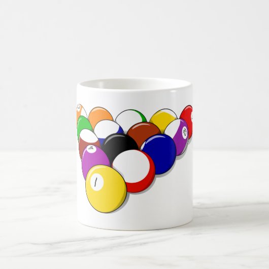 Skeleton Ball Schwimmbad Billard Originelle Kunst Kaffeetasse (Mittel)