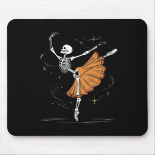 Skeleton Ballerina Ballerina Tanz Halloween Mousepad