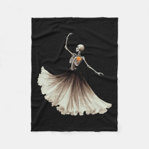 Skeleton Ballerina Ballerina Tanz Halloween Women Fleecedecke