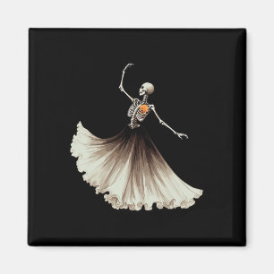Skeleton Ballerina Ballerina Tanz Halloween Women  Magnet