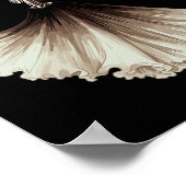 Skeleton Ballerina Ballerina Tanz Halloween Women Poster (Ecke)