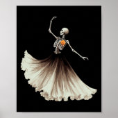 Skeleton Ballerina Ballerina Tanz Halloween Women Poster (Vorne)