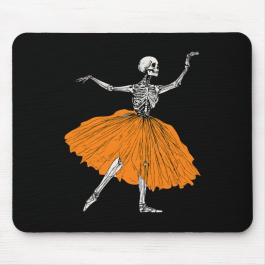 Skeleton Ballerina Dance Tutu Spooky Balletttänzer Mousepad (Vorne)