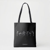 Skeleton Ballerina Dancer Halloween Tasche (Vorderseite)