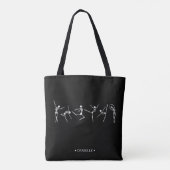 Skeleton Ballerina Dancer Halloween Tasche (Rückseite)