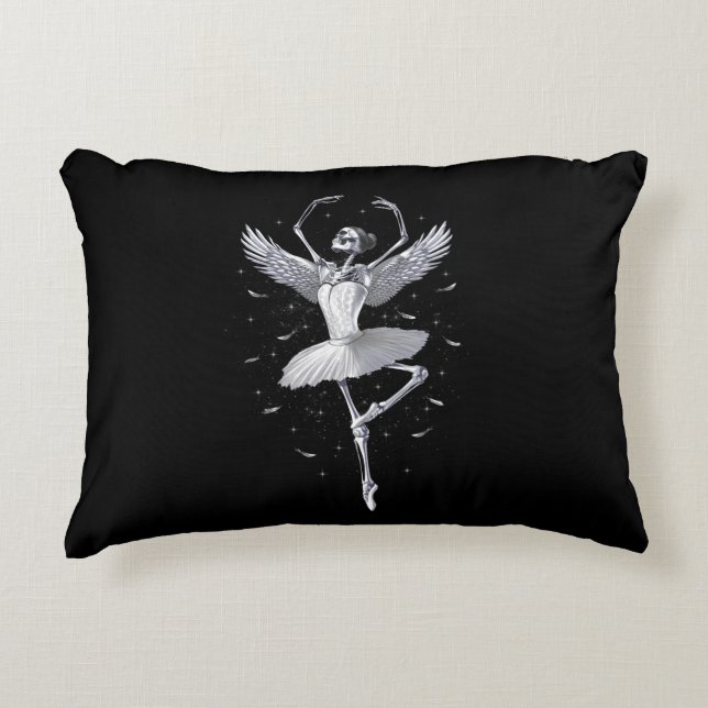 Skeleton Ballerina Dekokissen (Vorderseite)
