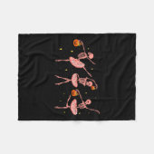 Skeleton Ballerina Halloween Kürbislaterne Dancer Fleecedecke (Vorderseite (Horizontal))