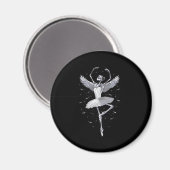 Skeleton Ballerina Magnet (Vorderseite/Rückseite)