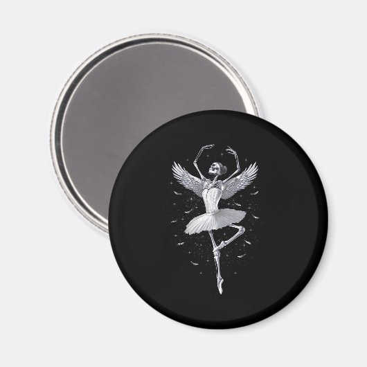 Skeleton Ballerina Magnet (Vorderseite/Rückseite)