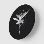Skeleton Ballerina Runde Wanduhr (Winkel)