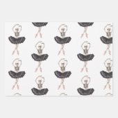 Skeleton Ballerina - Spooky Grace trifft Gotik Geschenkpapier Set (Vorderseite 2)