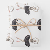 Skeleton Ballerina - Spooky Grace trifft Gotik Geschenkpapier Set (Beispiel)