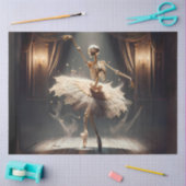 Skeleton Ballerina über Bühne - Gotisches Ballett Seidenpapier (Basteln)
