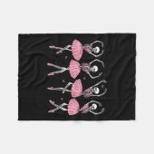 Skeleton Ballerinas Ballet Dance Niedlich Girl Hal Fleecedecke (Vorderseite (Horizontal))