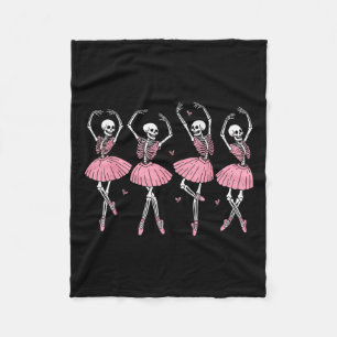 Skeleton Ballerinas Ballet Dance Niedlich Girl Hal Fleecedecke