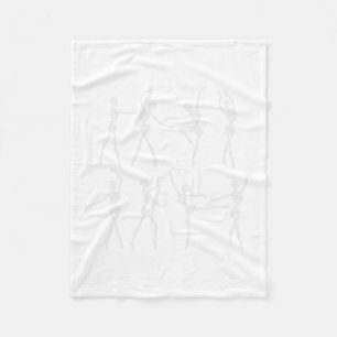 Skeleton Ballerinas Balletttanz Niedlich Halloween Fleecedecke