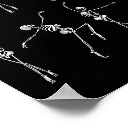 Skeleton Ballerinas Halloween Kostümballmädchen Poster (Ecke)