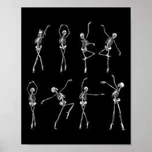 Skeleton Ballerinas Halloween Kostümballmädchen Poster