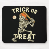 Skeleton Baseball Halloween Costume Funny Men Boys Mousepad (Vorne)