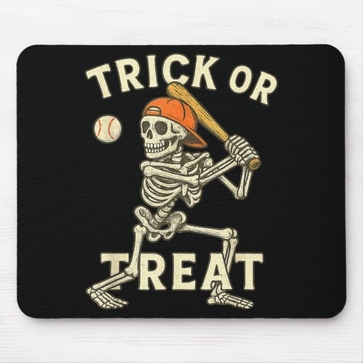 Skeleton Baseball Halloween Costume Funny Men Boys Mousepad (Vorne)