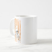 Skeleton Baseball Player Fan Skeleton Halloween Ba Kaffeetasse (Vorderseite Links)